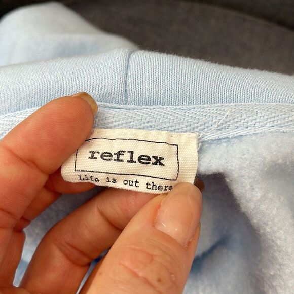 Baby Blue Hooded Full Zip Sweatshirt - Picture 4 of 8